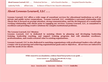Tablet Screenshot of lessonslearnedllc.net